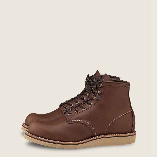 Red Wing Heritage Boots Brown - Red Wing Mens Rover - 6-inch Harness Leather - HESIP-3164